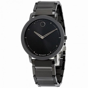 Movado Sapphire Black Dial Black PVD Stainless Steel Men's Watch 0606882