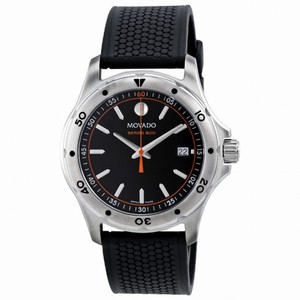 Movado Series 800 Black/Orange Dial Men's Watch 2600099