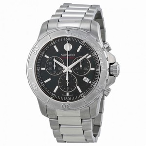 Movado Series 800 Chronograph Black Dial Stainless Steel Men's Watch 2600110