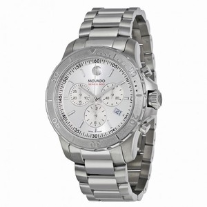 Movado Series 800 Chronograph Silver Dial Stainless Steel Men's Watch 2600111