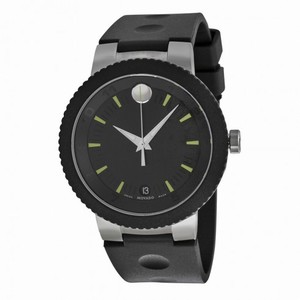 Movado Sport Edge Black Dial Black Rubber Men's Watch 0606928