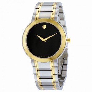 Movado Stiri Black Dial Two Tone Men's Watch 606950