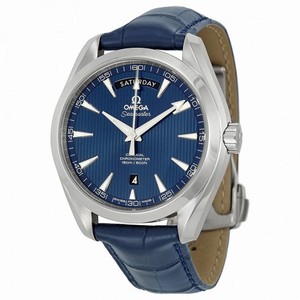 Omega Aqua Terra Blue Dial Blue Leather Men's Watch 231.13.42.22.03.001