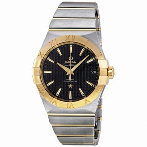 Omega Constellation Black Dial Stainless Steel and Yellow Gold Men's Watch 123.20.38.21.01.002