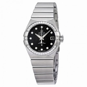 Omega Constellation Black Dial Stainless Steel Ladies Watch 123.15.27.20.51.001