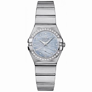 Omega Constellation Blue Mother-Of-Pearl Dial Ladies Watch 123.15.24.60.57.001