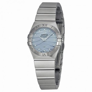 Omega Constellation Blue Mother of Pearl Dial Stainless Steel Ladies Watch 12310246057001