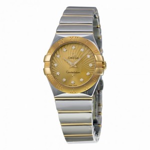 Omega Constellation Champagne Dial Stainless Steel and Yellow Gold Ladies Watch 12320276058002