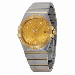 Omega Constellation Champagne Dial Stainless Steel and Yellow Gold Ladies Watch 12320356008001