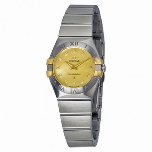 Omega Constellation Champagne Mother of Pearl Diamond Ladies Watch 12320246057002