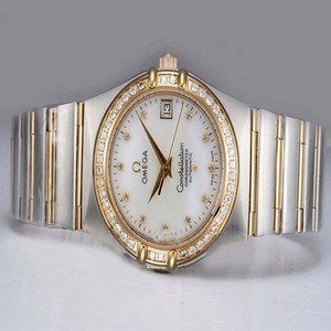Omega Constellation Chronometer 111.25.36.20.58.001 Round 18K Gold Case Midsize Watch