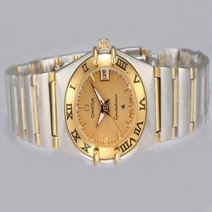 Omega Constellation Chronometer 1212.10.00 Quartz Gold Dial 25mm Watch
