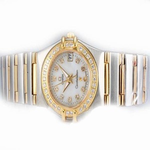 Omega Constellation Chronometer 123.55.24.60.55.004 Round 18K Gold Case Womens Watch