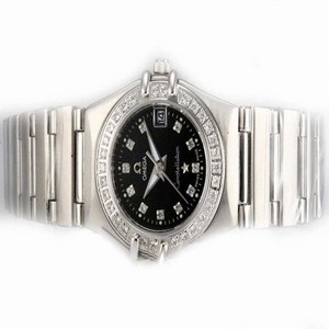 Omega Constellation Chronometer 123.55.38.21.52.003 Stainless Steel with Diamond Bezel Quartz Watch