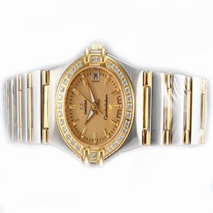 Omega Constellation Chronometer 123.57.35.20.55.003 Round Womens 18K Gold Case Watch