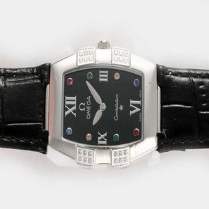Omega Constellation Chronometer 1886.79.40 Quartz Black Dial Watch