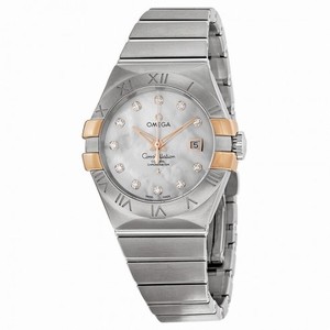Omega Constellation Mother of Pearl Diamond Dial Ladies Watch 12320312055003