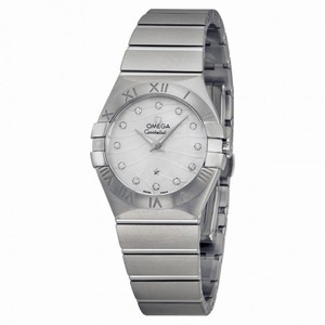 Omega Constellation Mother of Pearl Diamond Dial Stainless Steel Ladies Watch 12310276055003