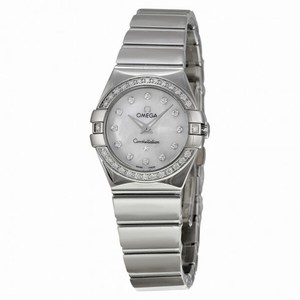 Omega Constellation Mother of Pearl Diamond Dial Stainless Steel Ladies Watch 12315246055003