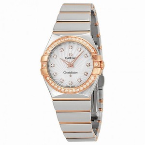 Omega Constellation Mother of Pearl Diamond Dial Steel and Rose Gold Ladies Watch 12325276055006