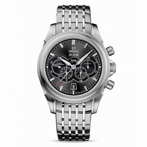 Omega De Ville Chronoscope Black Dial Stainless Steel Men's Watch 42210415206001