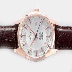 Omega De Ville Hour Vision 431.63.41.21.02.001 Midsize 41mm Rose Gold Case Watch