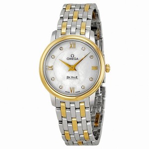 Omega De Ville Prestige Quartz Diamond Mother of Pearl Dial Two-Tone Ladies Watch 424.20.27.60.55.001