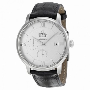 Omega De Ville Prestige Silver Dial Black Leather Men's Watch 424.13.40.21.02.001