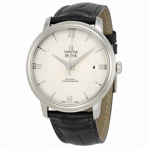 Omega De Ville Prestige Silver Dial Black Leather Men's Watch 424.13.40.20.02.001