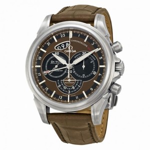 Omega Deville Chronoscope Brown Dial Stainless Steel Men's Watch 42213445213001