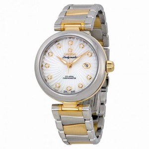 Omega DeVille Ladymatic Mother of Pearl Steel and 18kt Yellow Gold Ladies Watch 42520342055002