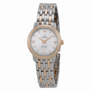 Omega DeVille Mother of Pearl Dial Rose Gold-tone Ladies Watch 42420246005002