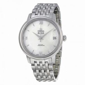 Omega DeVille Prestige Mother of Pearl Dial Stainless Steel Automatic Ladies Watch 42410332005001