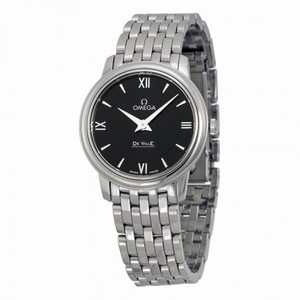 Omega DeVille Prestige Black Dial Stainless Steel Ladies Watch 42410276001001