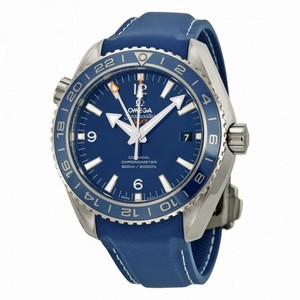 Omega Planet Ocean GMT Blue Dial Blue Rubber Men's Watch 23292442203001