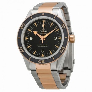 Omega Seamaster 300 Automatic Black Dial Stainless Steel and 18kt Rose Gold Men's Watch 23320412101001