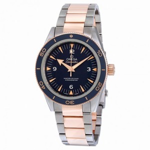 Omega Seamaster 300 Blue Dial Titanium and 18K Rose Gold Automatic Men's Watch 23360412103001