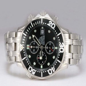 Omega Seamaster 300 M Chrono Diver 213.30.42.40.01.001 42mm Black Dial Quartz Chronograph Watch