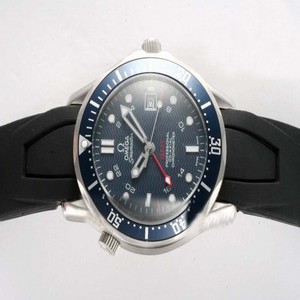 Omega Seamaster 300 M Diver Chronometer 2222.80.00 Round Mens Black Rubber Strap Watch