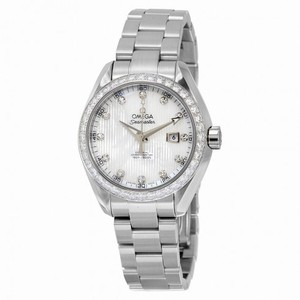 Omega Seamaster Aqua Terra White Mother Of Pearl Dial Automatic Ladies Watch 231.15.34.20.55.001