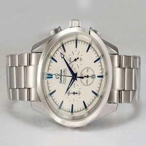 Omega Seamaster Aqua Terra Big Size Chronograph 2512.30.00 White Dial 41mm Quartz Chronograph Watch
