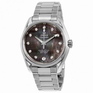 Omega Seamaster Aqua Terra Black Mother of Pearl Diamond Dial Stainless Steel Automatic Men's Watch 231.10.39.21.57.001