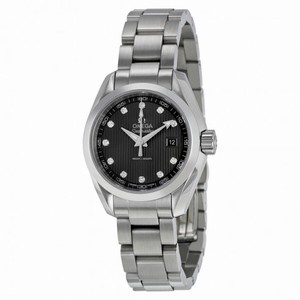 Omega Seamaster Aqua Terra Diamond Dark Grey Dial Stainless Steel Ladies Watch 23110306056001