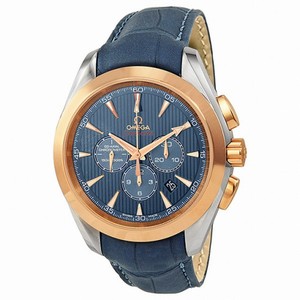 Omega Seamaster Aqua Terra Olympic Blue Dial Blue Leather Men's Watch 52223445003001