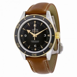 Omega Seamaster Automatic Black Dial Brown Leather Men's Watch 233.22.41.21.01.001