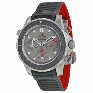 Omega Seamaster Diver 300  Chronograph Automatic Grey Dial Black Rubber Men's Watch 21292445099001