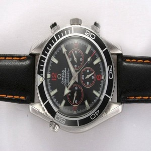 Omega Seamaster Planet Ocean Chrono 2910.51.82 Automatic 45mm Black Dial Watch