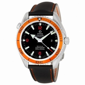 Omega Seamaster Planet Ocean Steel Black and Orange XL Men's Watch 2908.50.82