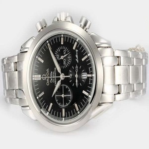 Omega Speedmaster Broad Arrow 3151.50.00 Black Dial Round Silver Stainless Steel Strap Watch