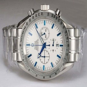Omega Speedmaster Broad Arrow 321.10.42.50.02.001 White Dial 42mm Quartz Chronograph Watch